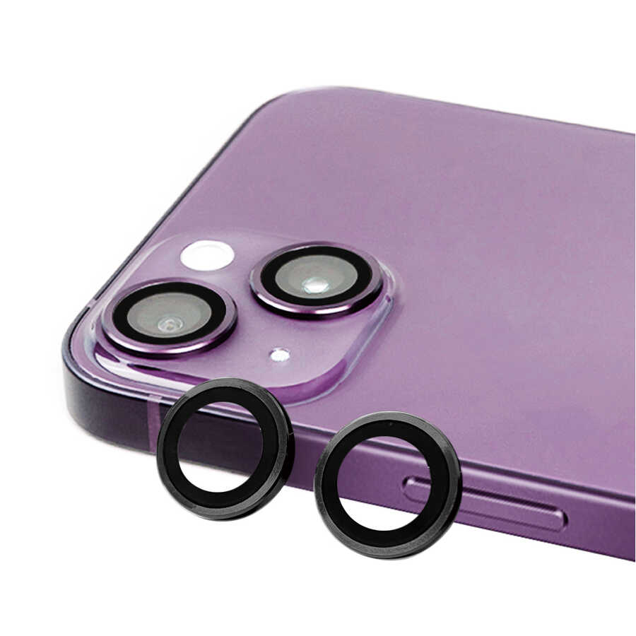 Apple iPhone 14 Zore CL-07 Kamera Lens Koruyucu Siyah