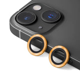 Apple iPhone 14 Zore CL-12 Premium Safir Parmak İzi Bırakmayan Anti-Reflective Kamera Lens Koruyucu Turuncu