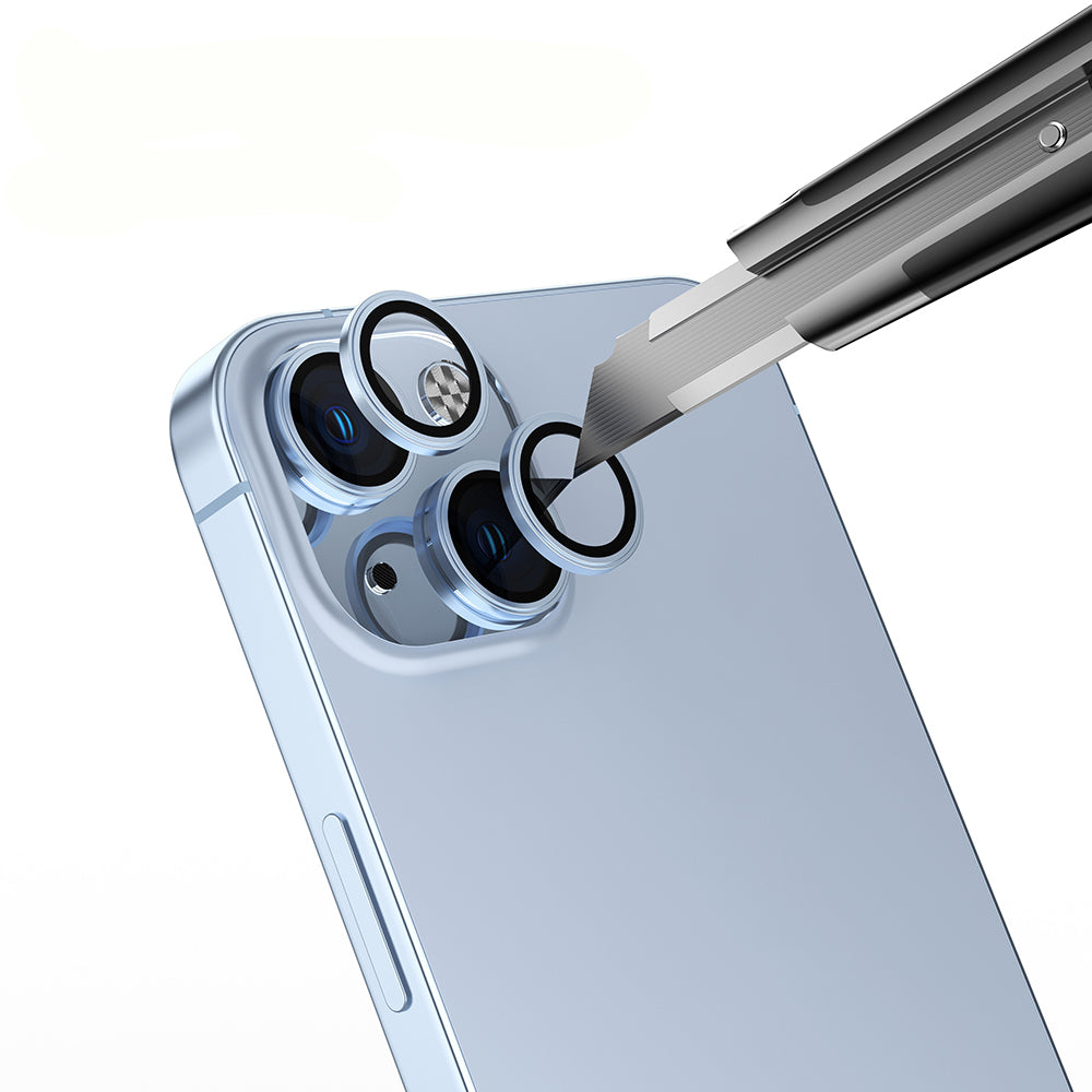 Apple iPhone 14 Zore Mikro Kamera Lens Koruyucu Mavi