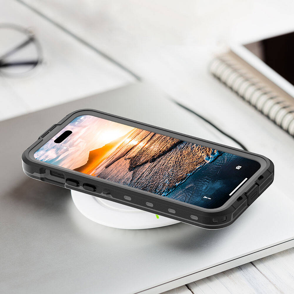Apple iPhone 15 Kılıf 1-1 Su Geçirmez Kılıf Siyah