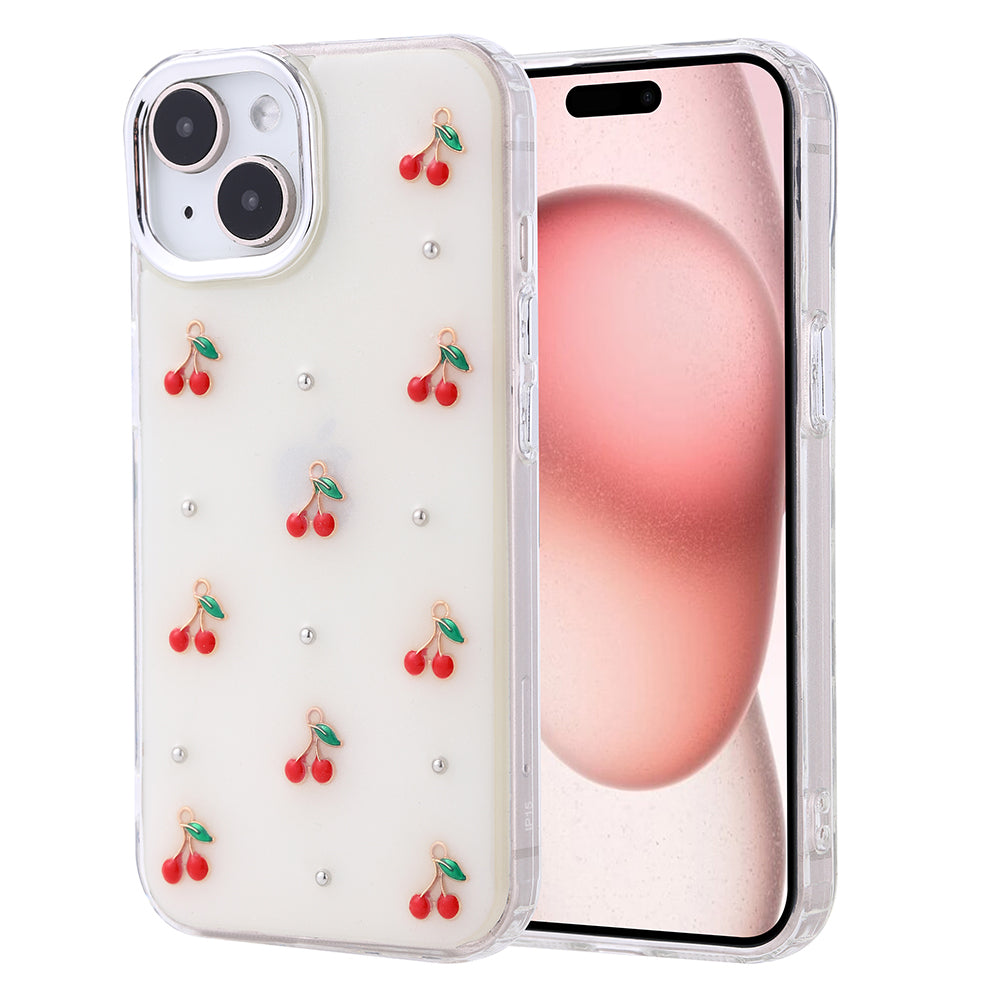 Apple iPhone 15 Kılıf Airbag Tasarımlı Simli Şeffaf Zore Kutup Kapak Lale