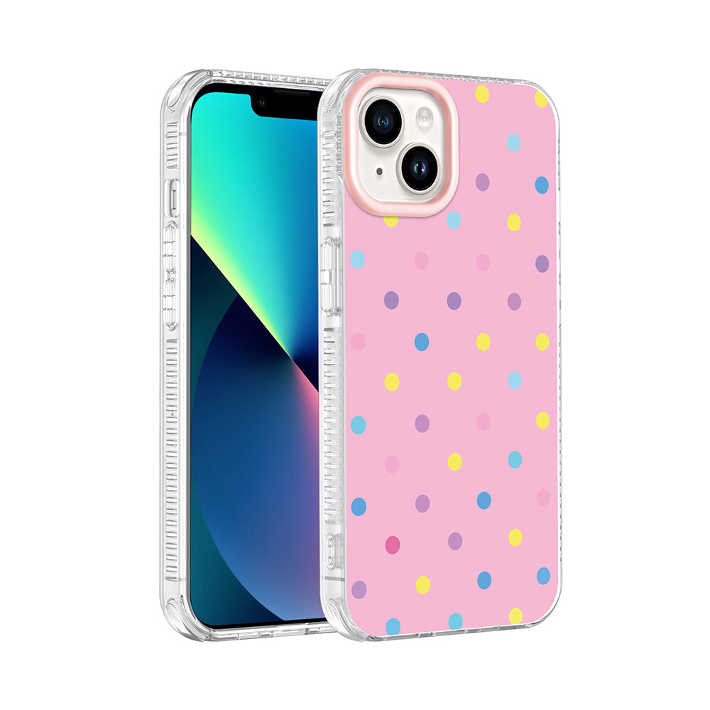 Apple iPhone 15 Kılıf Airbag Tasarımlı Zore Potik Sert PC Kapak Pembe