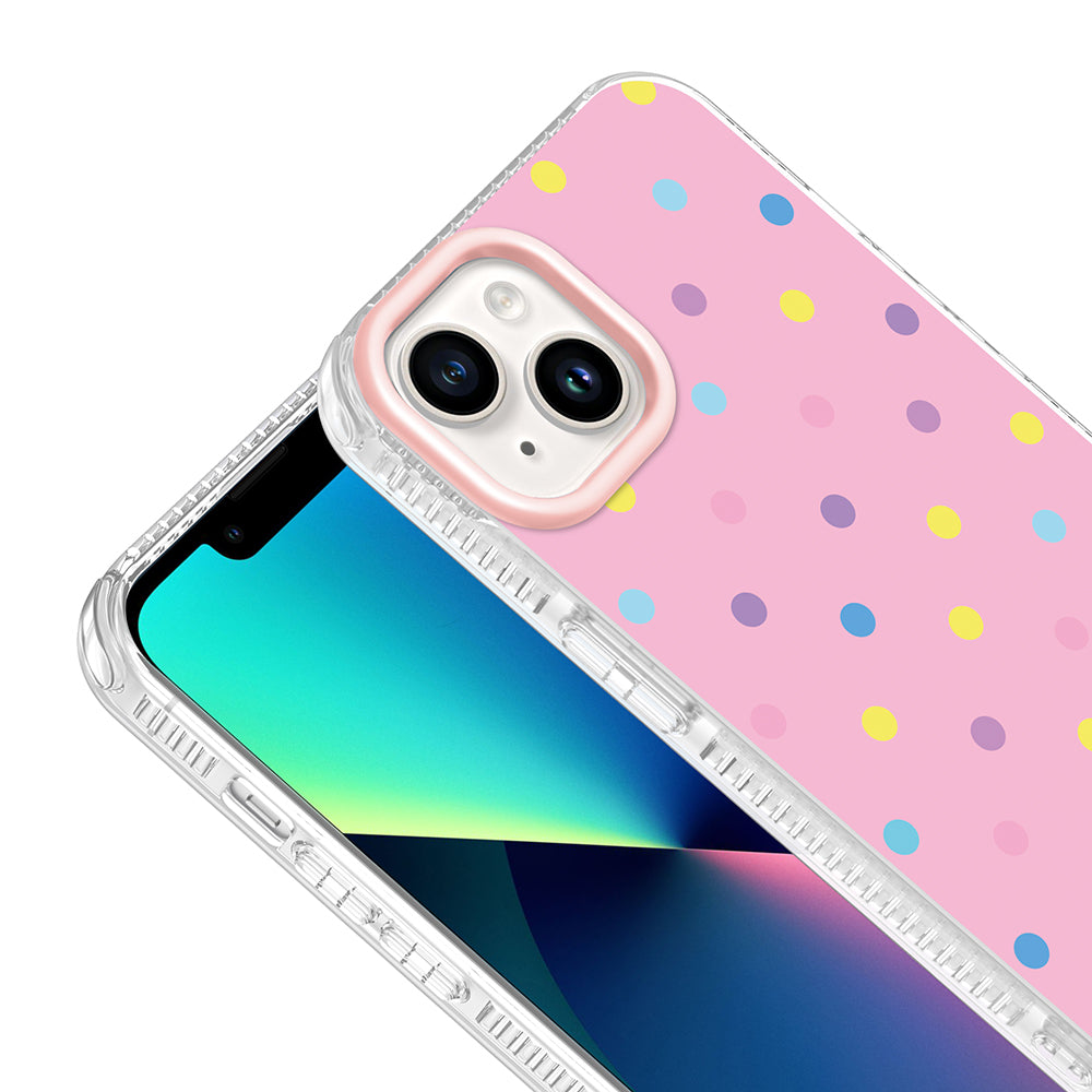 Apple iPhone 15 Kılıf Airbag Tasarımlı Zore Potik Sert PC Kapak Pembe