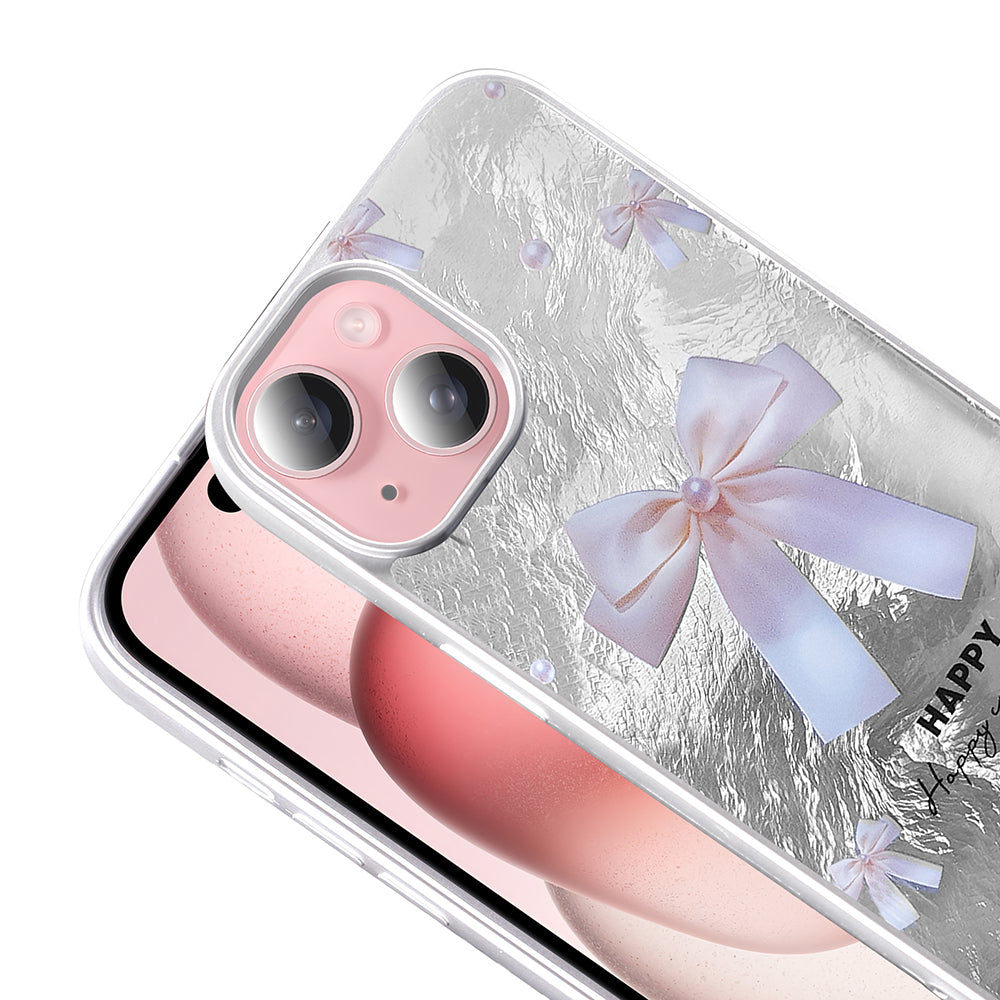 Apple iPhone 15 Kılıf Desenli Zore Mep Kapak Küçük Fiyonk