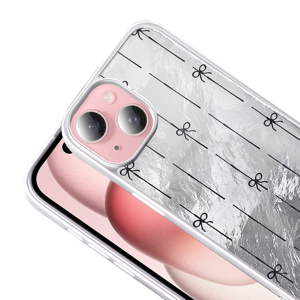 Apple iPhone 15 Kılıf Desenli Zore Mep Kapak Gri Leopar