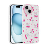Apple iPhone 15 Kılıf Kamera Korumalı Desenli Zore Klip Kapak Kalpli Kiraz