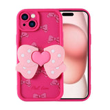 Apple iPhone 15 Kılıf Kamera Korumalı Figür Tasarımlı Zore Kapya Kapak Pembe Koyu