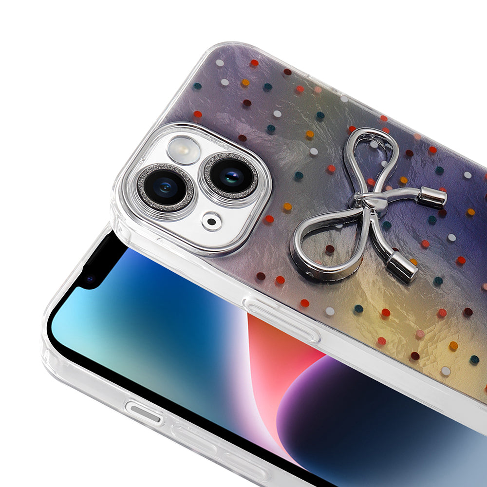 Apple iPhone 15 Kılıf Kamera Korumalı Figürlü Zore Ponti Silikon Kapak Açık Pembe