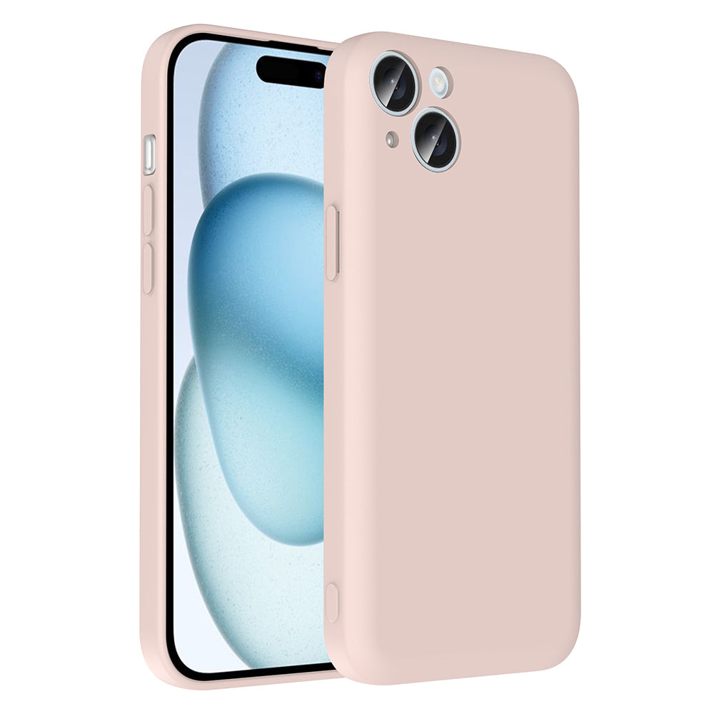 Apple iPhone 15 Kılıf Kamera Korumalı Kartlık Hazneli Zore Vitra Kapak Pembe