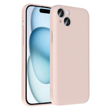 Apple iPhone 15 Kılıf Kamera Korumalı Kartlık Hazneli Zore Vitra Kapak Pembe