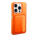 Apple iPhone 15 Kılıf Kartlıklı Zore X-Kart Silikon Kapak Turuncu
