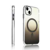 Apple iPhone 15 Kılıf M-safe Şarj Özellikli Transparan Renk Geçişli Zore Toros Kapak Mavi