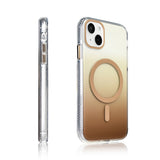 Apple iPhone 15 Kılıf M-safe Şarj Özellikli Transparan Renk Geçişli Zore Toros Kapak Rose Gold