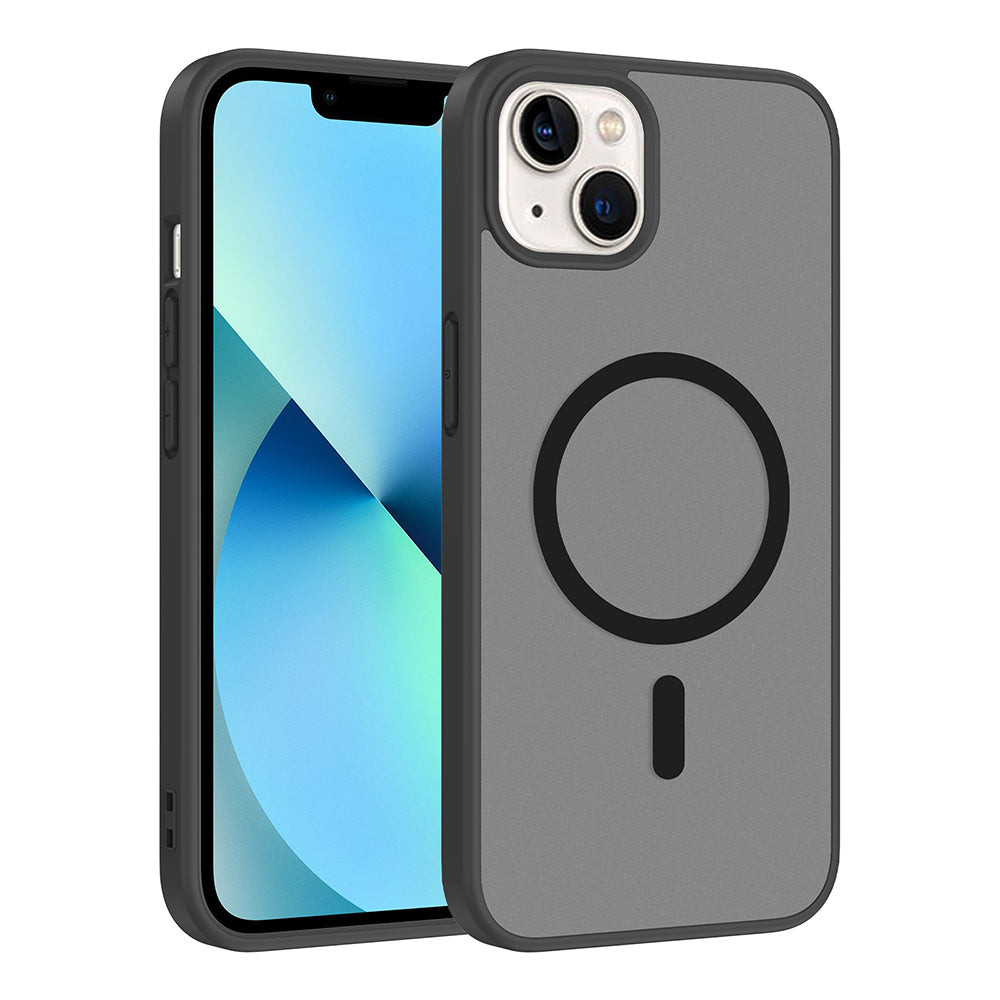 Apple iPhone 15 Kılıf M-safe Şarj Özellikli Babet Kapak Siyah