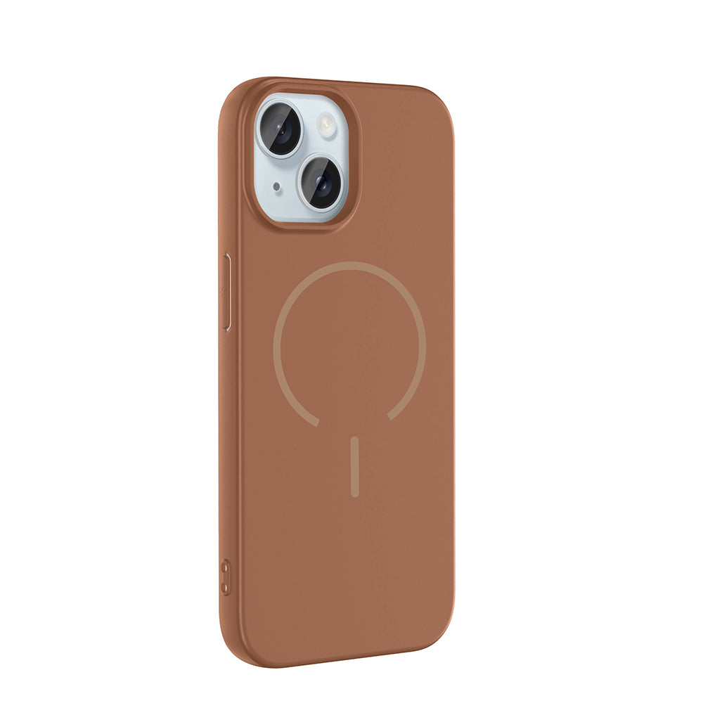 Apple iPhone 15 Kılıf M-safe Şarj Özellikli Zore Meta Kapak Siyah