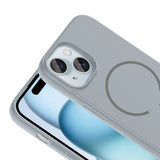 Apple iPhone 15 Kılıf M-safe Şarj Özellikli Zore Meta Kapak Siyah