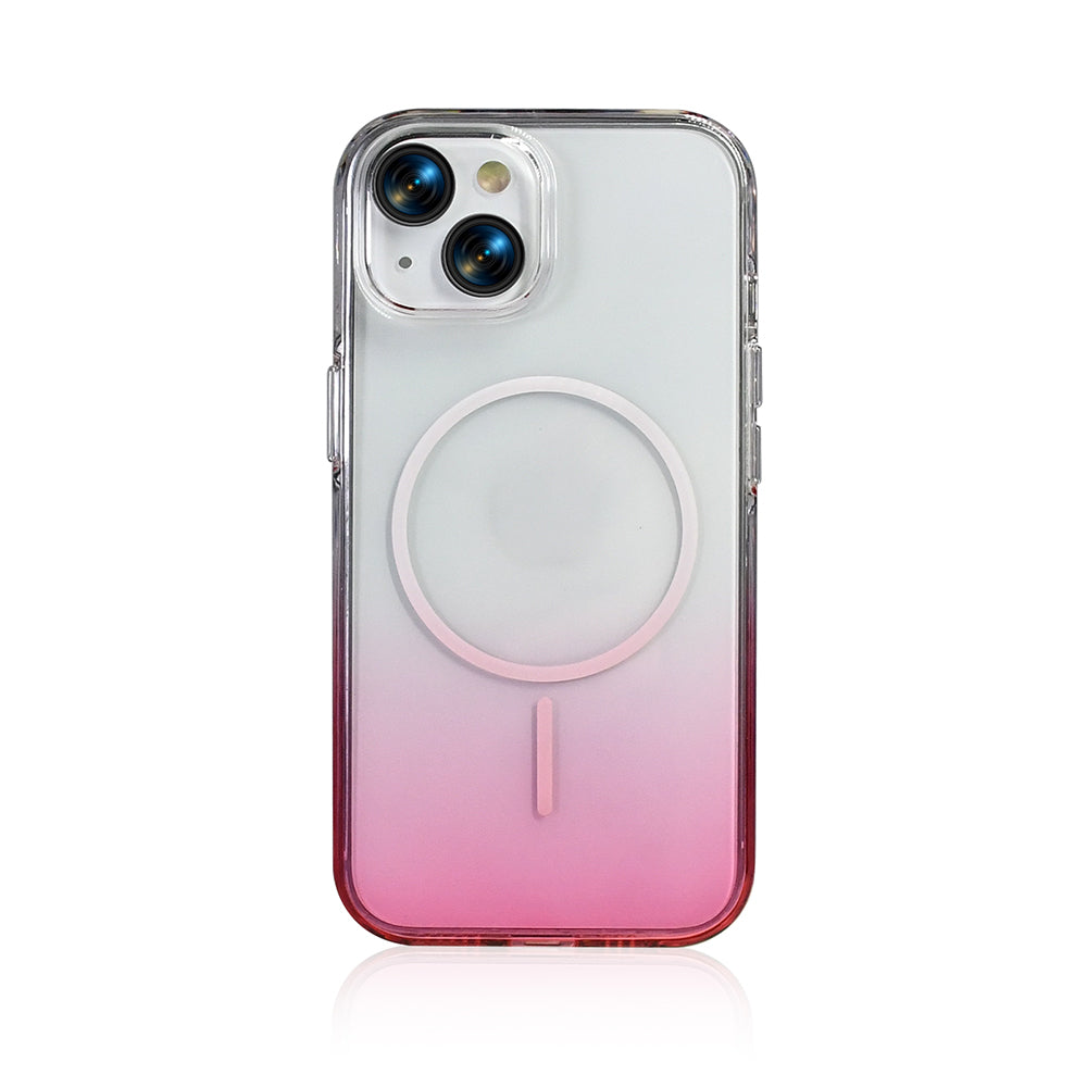 Apple iPhone 15 Kılıf M-Safe Şarj Özellikli Zore Septik Silikon Kapak Pembe