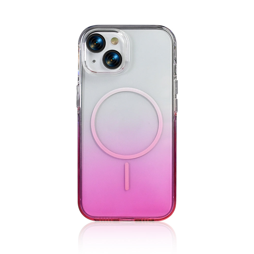 Apple iPhone 15 Kılıf M-Safe Şarj Özellikli Zore Septik Silikon Kapak Pembe