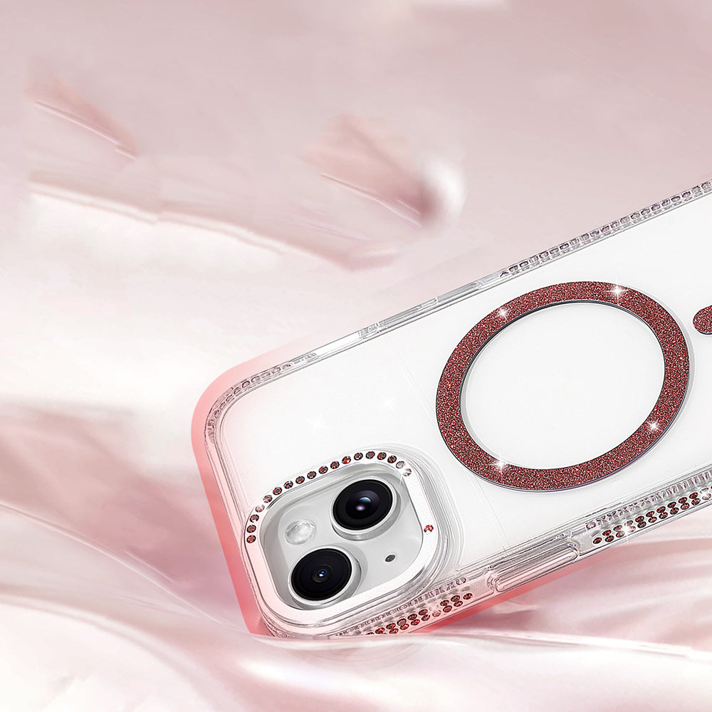 Apple iPhone 15 M-safe Şarj Özellikli Tera Silikon Kılıf Mürdüm