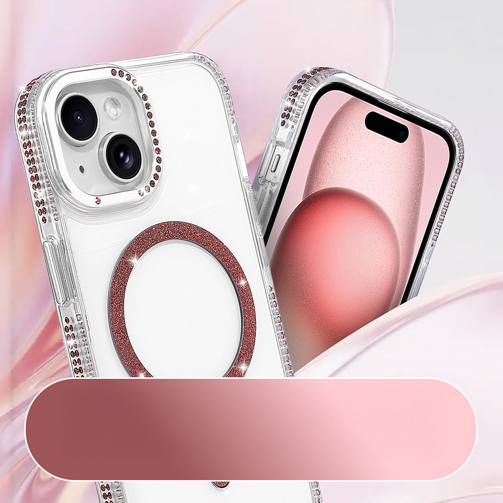 Apple iPhone 15 M-safe Şarj Özellikli Tera Silikon Kılıf Mürdüm