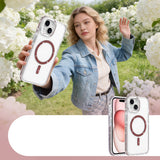 Apple iPhone 15 M-safe Şarj Özellikli Tera Silikon Kılıf Mürdüm