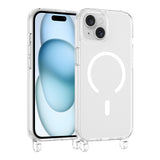 Apple iPhone 15 Kılıf M-safe Şarj Özellikli Zore X-Rop Kapak Şeffaf