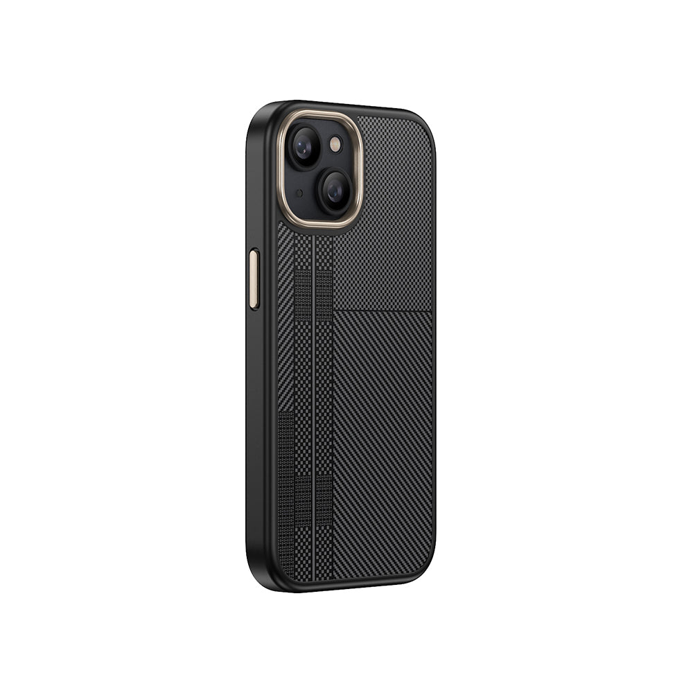 Apple iPhone 15 Kılıf M-safe Şarj Özellikli Karbon Fiber Görünümlü Zore Antina Kapak Siyah-Yeşil
