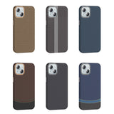 Apple iPhone 15 Kılıf M-safe Şarj Özellikli Karbon Fiber Görünümlü Zore Gros Kapak Desert Titanyum