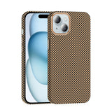 Apple iPhone 15 Kılıf M-safe Şarj Özellikli Karbon Fiber Görünümlü Zore Gros Kapak Desert Titanyum