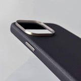 Apple iPhone 15 Kılıf M-safe Şarj Özellikli PU Deri Zore Adora Kapak Koyu Gri