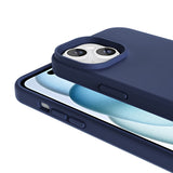 Apple iPhone 15 Kılıf M-safe Şarj Özellikli Sıvı Teknolojili Silinebilir Sert Zore Kivi Kapak Lavendery Gray