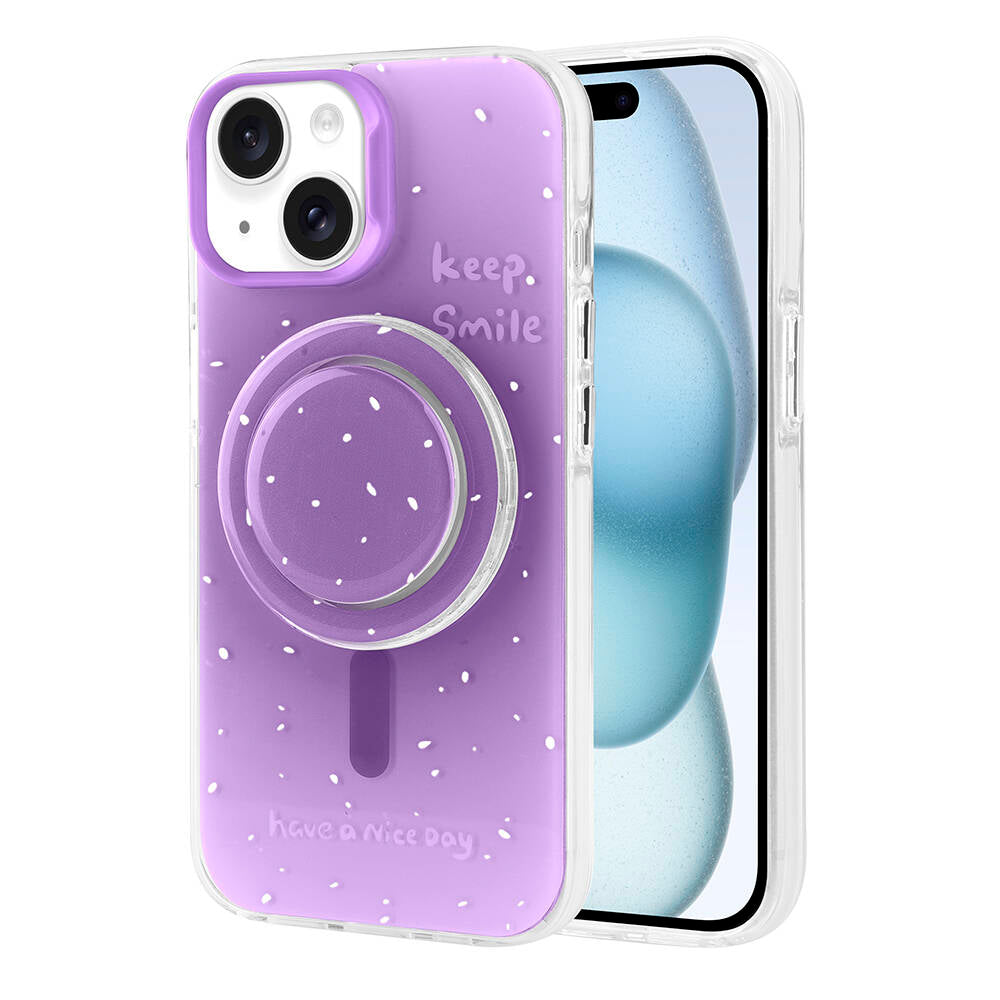 Apple iPhone 15 Kılıf M-safe Şarj Özellikli Tak-Çıkar Pop Soketli Zore Tiktok Kapak Siyah