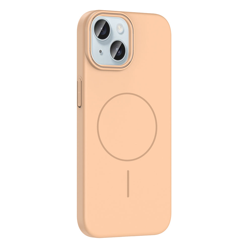 Apple iPhone 15 Kılıf M-safe Şarj Özellikli Zore Ruby Sert Kapak Siyah