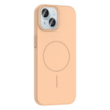 Apple iPhone 15 Kılıf M-safe Şarj Özellikli Zore Ruby Sert Kapak Desert Titanyum