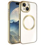 Apple iPhone 15 Kılıf M-safe Wireless Şarj Özellikli Zore Setro Silikon Koyu Gri