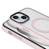 Apple iPhone 15 Kılıf Mat Arka Yüzey Wireless Şarj Özellikli Zore Flet M-safe Kapak Mavi