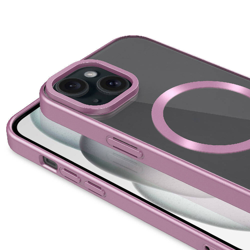 Apple iPhone 15 Kılıf Mat Tasarımlı M-safe Wireless Şarj Özellikli Zore Mat Setro Kapak Siyah