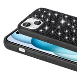 Apple iPhone 15 Kılıf Parlak Taşlı Tasarım Zore Linea Diamond Kapak Beyaz
