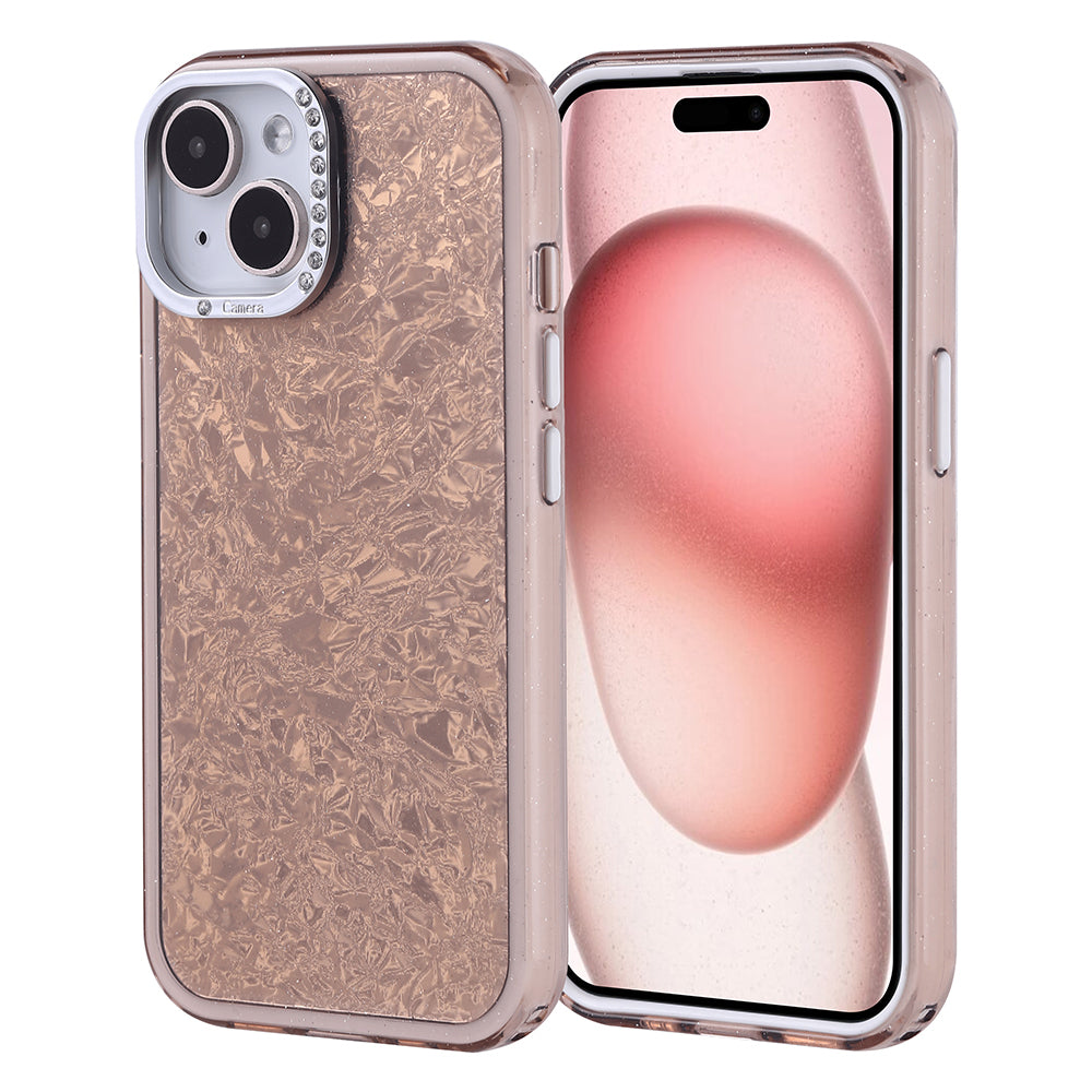 Apple iPhone 15 Kılıf Taşlı Tasarımlı Zore Kapi Kapak Pembe