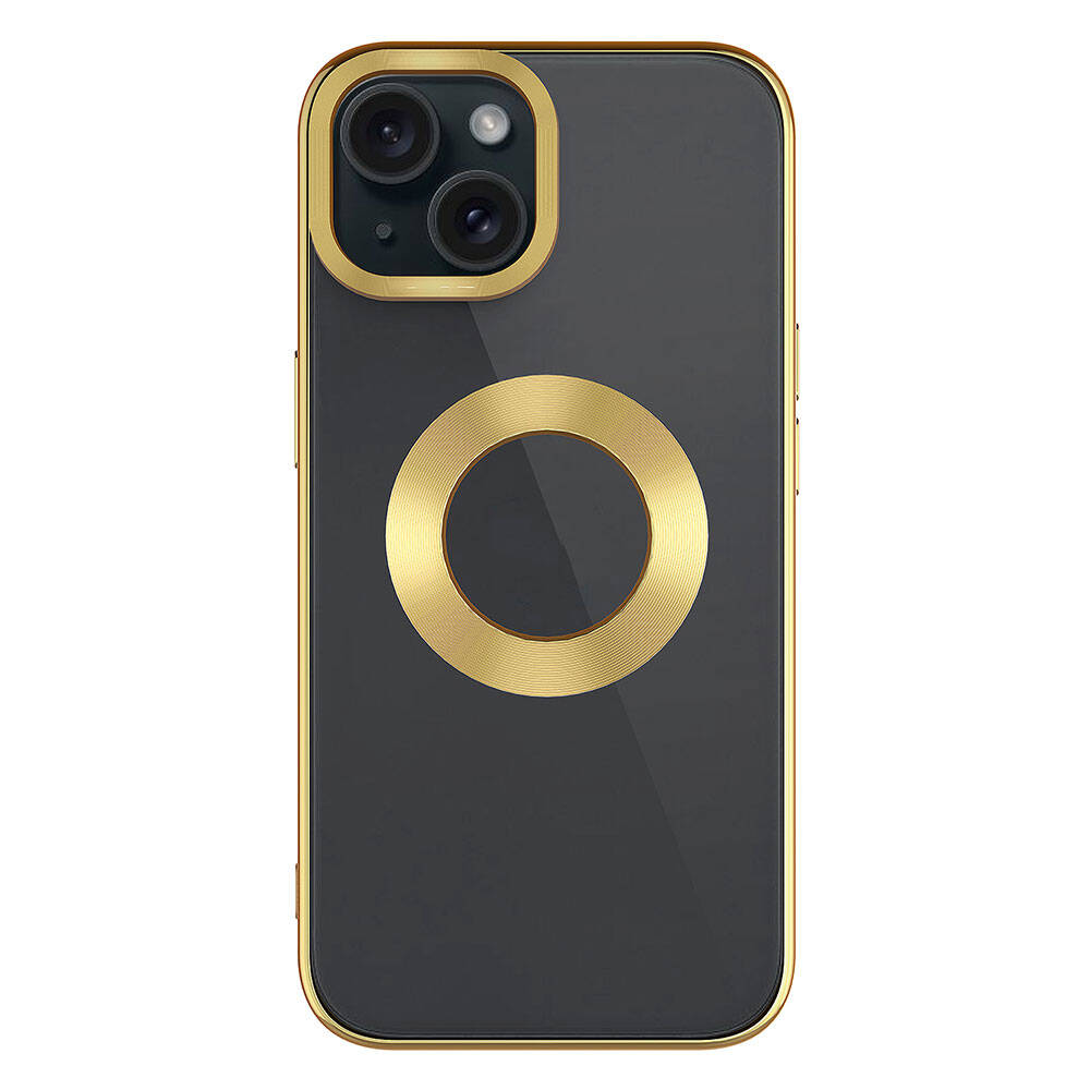 Apple iPhone 15 Kılıf Tek Kamera Çerçeveli Logo Gösteren Zore