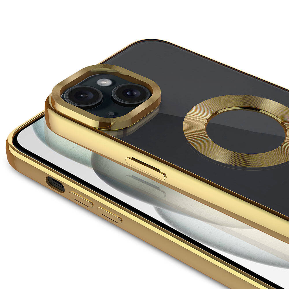 Apple iPhone 15 Kılıf Tek Kamera Çerçeveli Logo Gösteren Zore