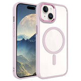 Apple iPhone 15 Kılıf Wireless Şarj Özellikli Zore Krom M-safe Silikon Kapak Siyah