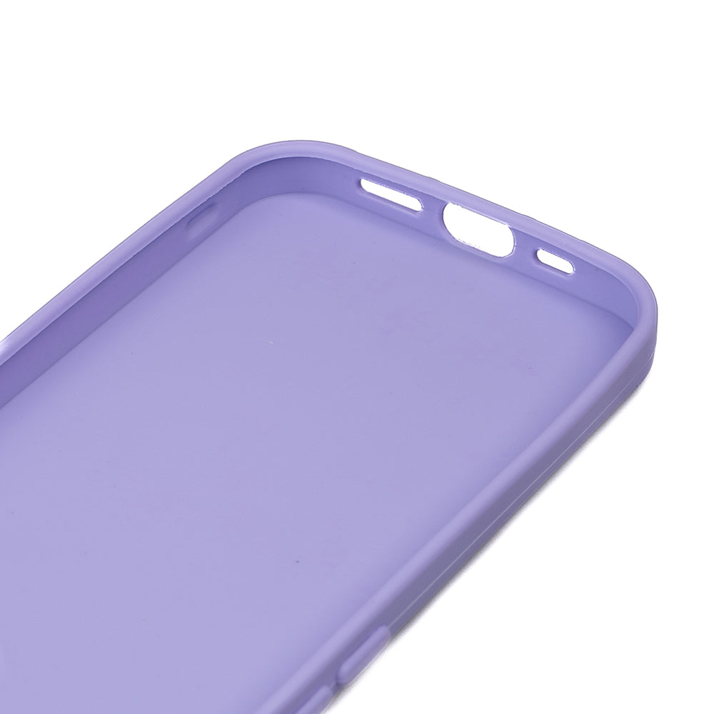 Apple iPhone 15 Kılıf Zore Biye Silikon Lila