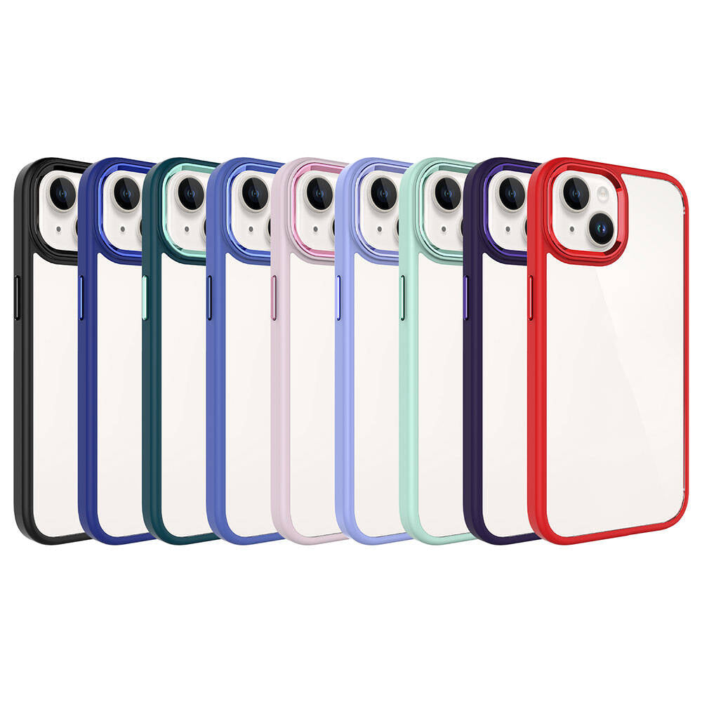 Apple iPhone 15 Kılıf Zore Krom Kapak Koyu Yeşil