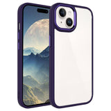 Apple iPhone 15 Kılıf Zore Krom Kapak Derin Mor