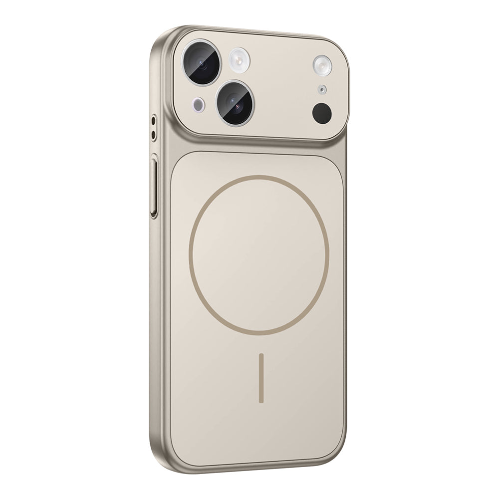 Apple iPhone 15 Kılıf Zore M-Safe Şarj Özellikli Kamera Korumalı Formen Kapak Gümüş