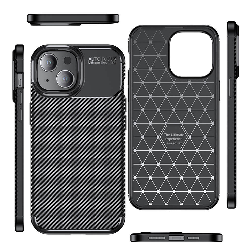 Apple iPhone 15 Kılıf Zore Negro Silikon Kapak Siyah