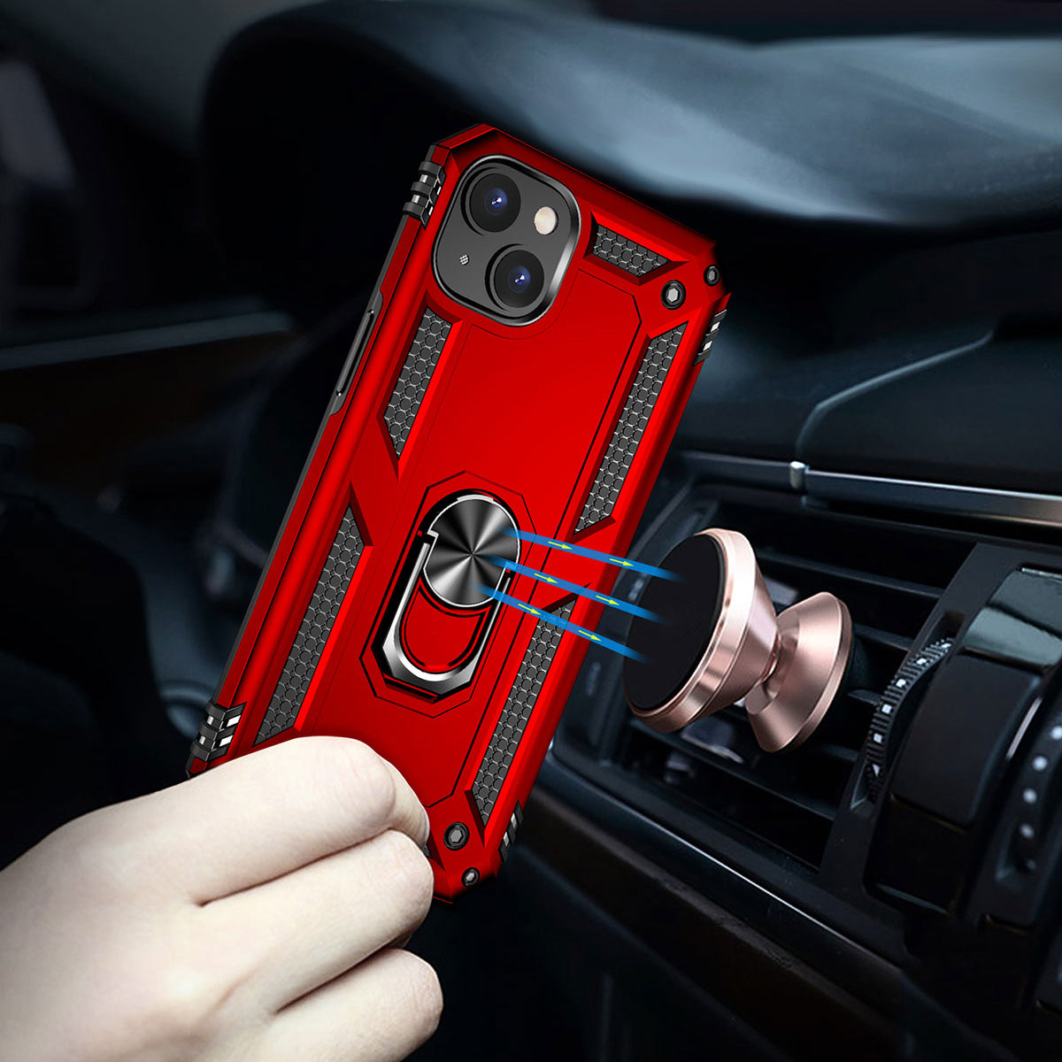 Apple iPhone 15 Kılıf Zore Vega Kapak Kırmızı