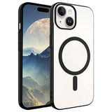 Apple iPhone 15 Kılıf Zore Wireless Şarj Özellikli Pixel M-safe Kapak Mavi Açık