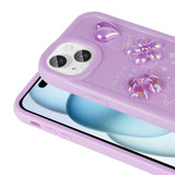 Apple iPhone 15 Plus Kılıf Kabartma Figürlü Parlak Zore Toys Silikon Kapak Açık Yeşil